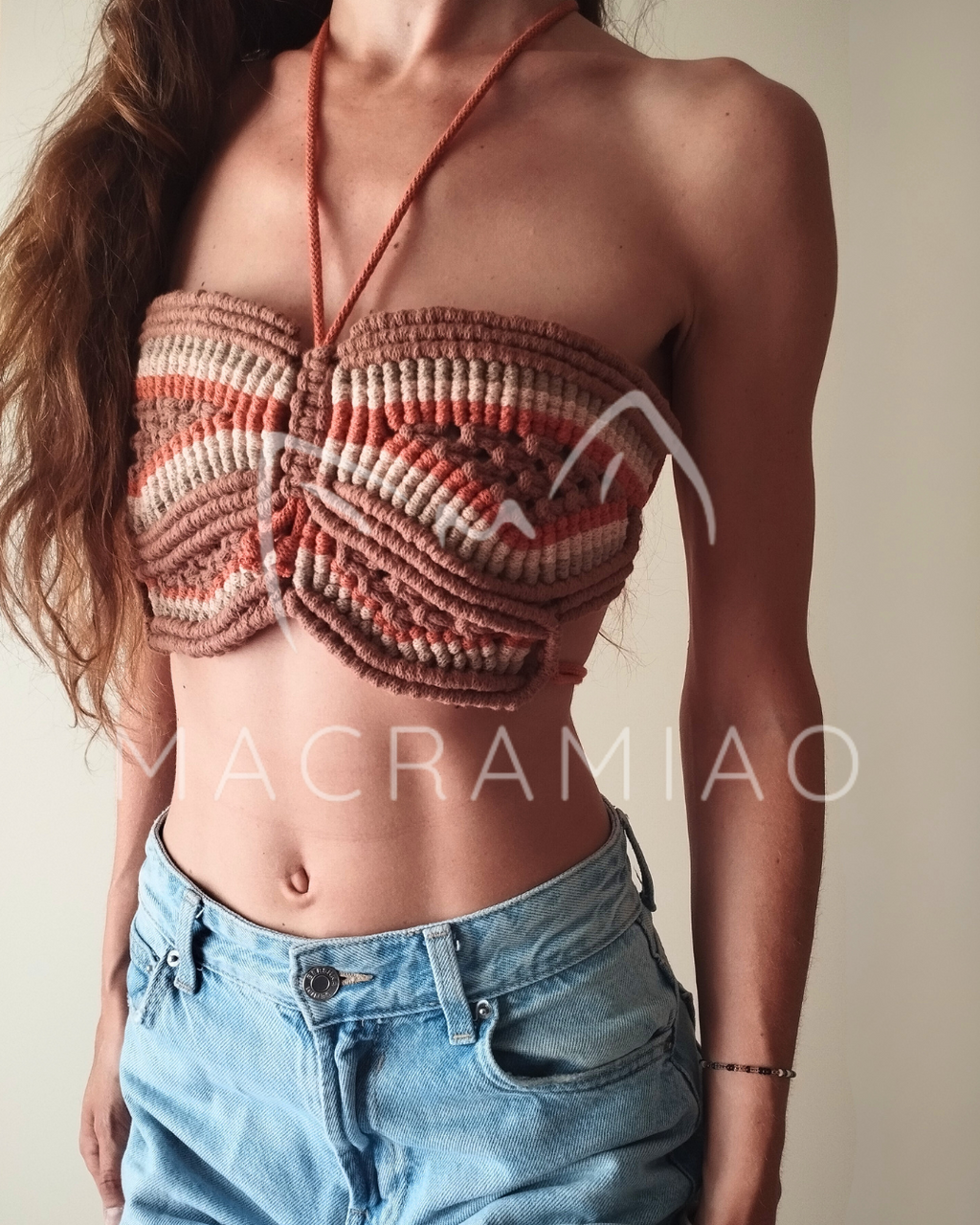 Top Farfalla in Macramè