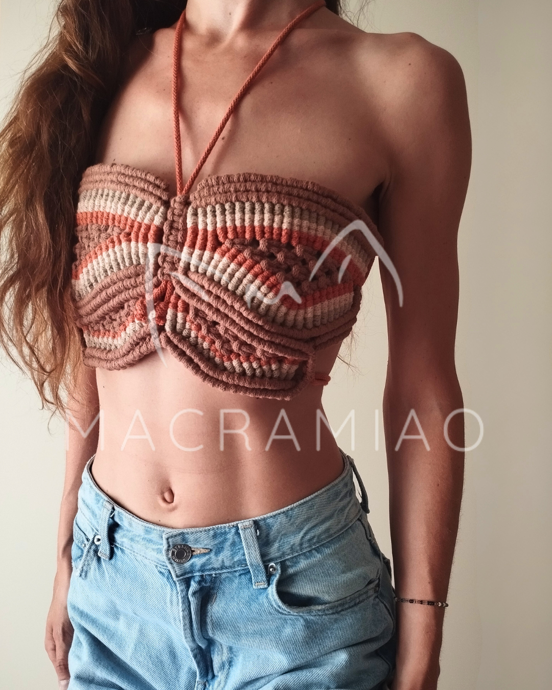Top Farfalla in Macramè