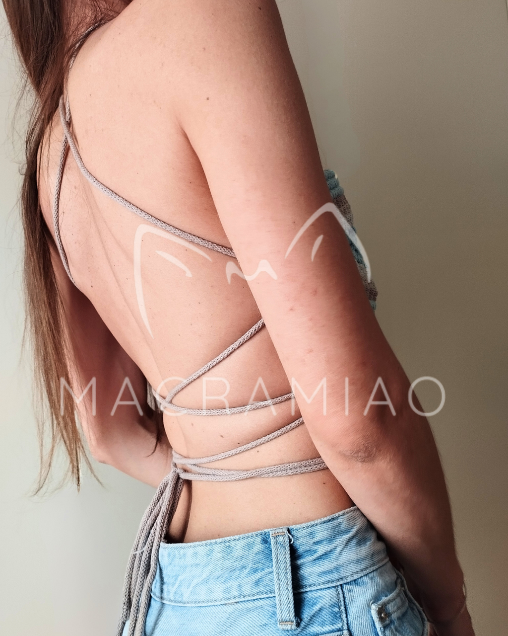 Top Farfalla in Macramè