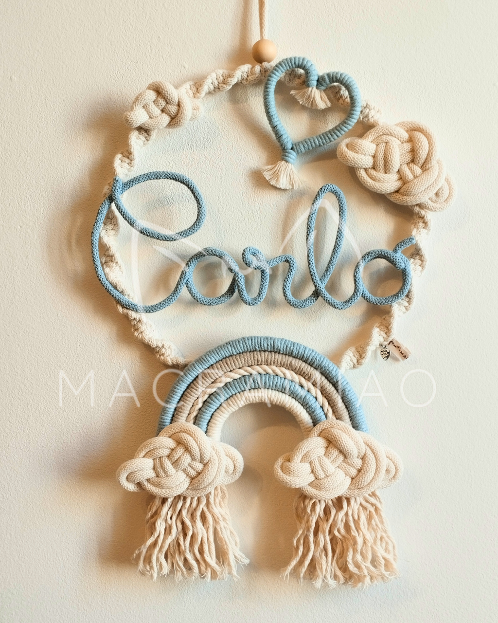 Fiocco Nascita "Fluffy Sky"