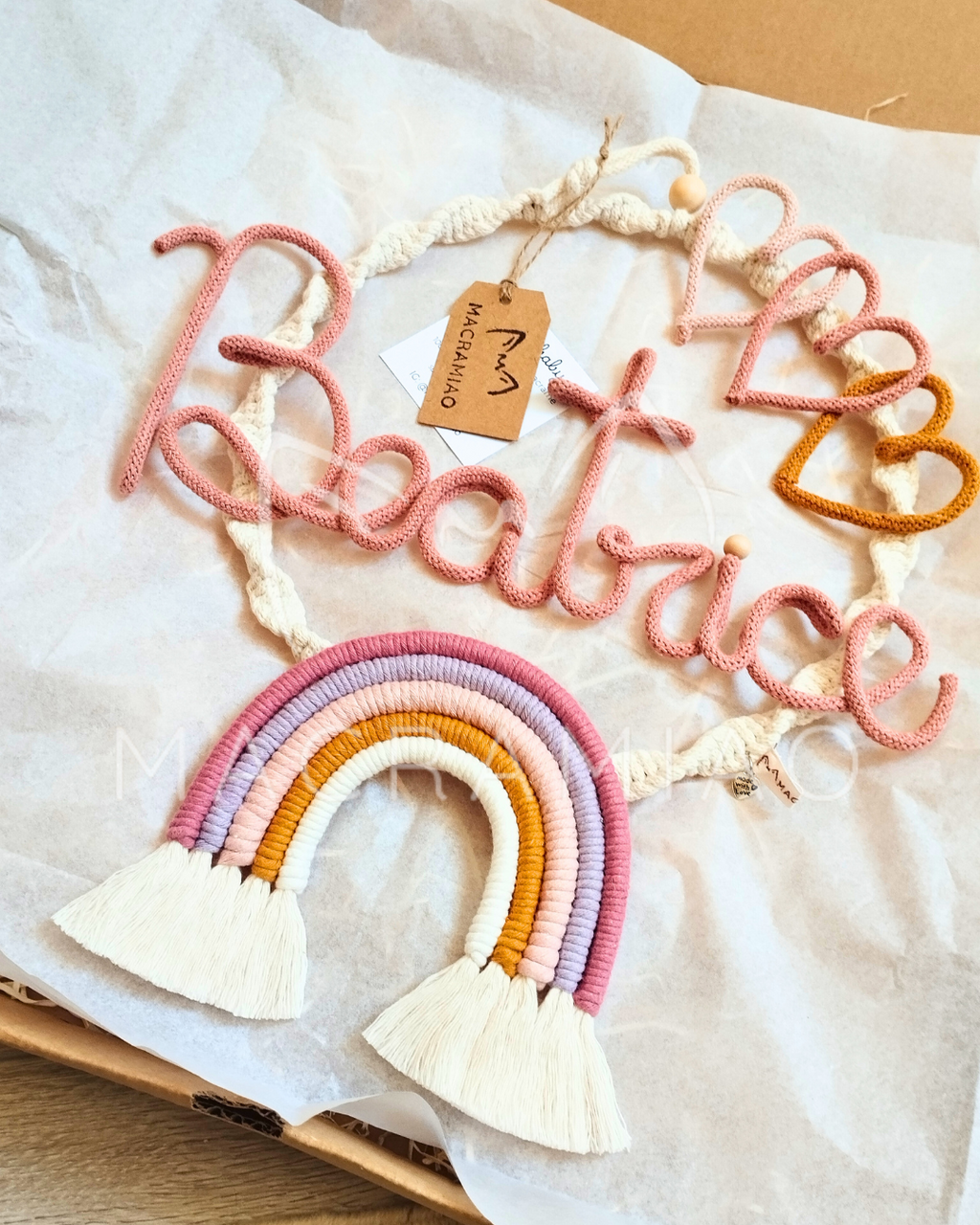 Fiocco Nascita "Rainbow Love"